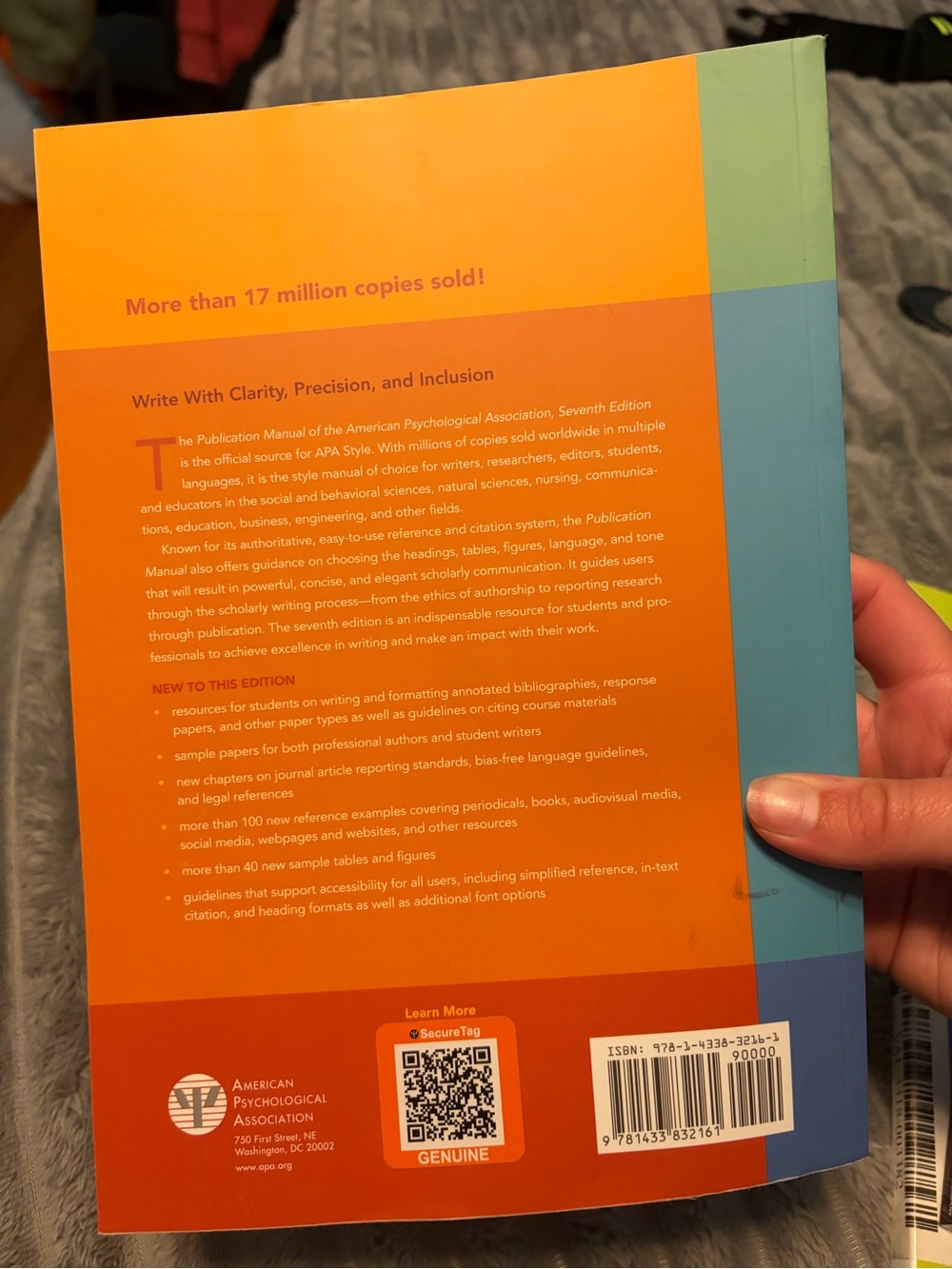 Publication Manual (7th Edition) — APA Orange & Teal Cover - Picture 2 of 2
